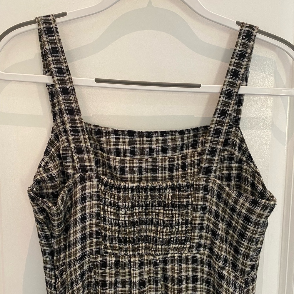 Urban Outfitters BDG Plaid Asymmetrical Patchwork Maxi Dress - Picture 5 of 6